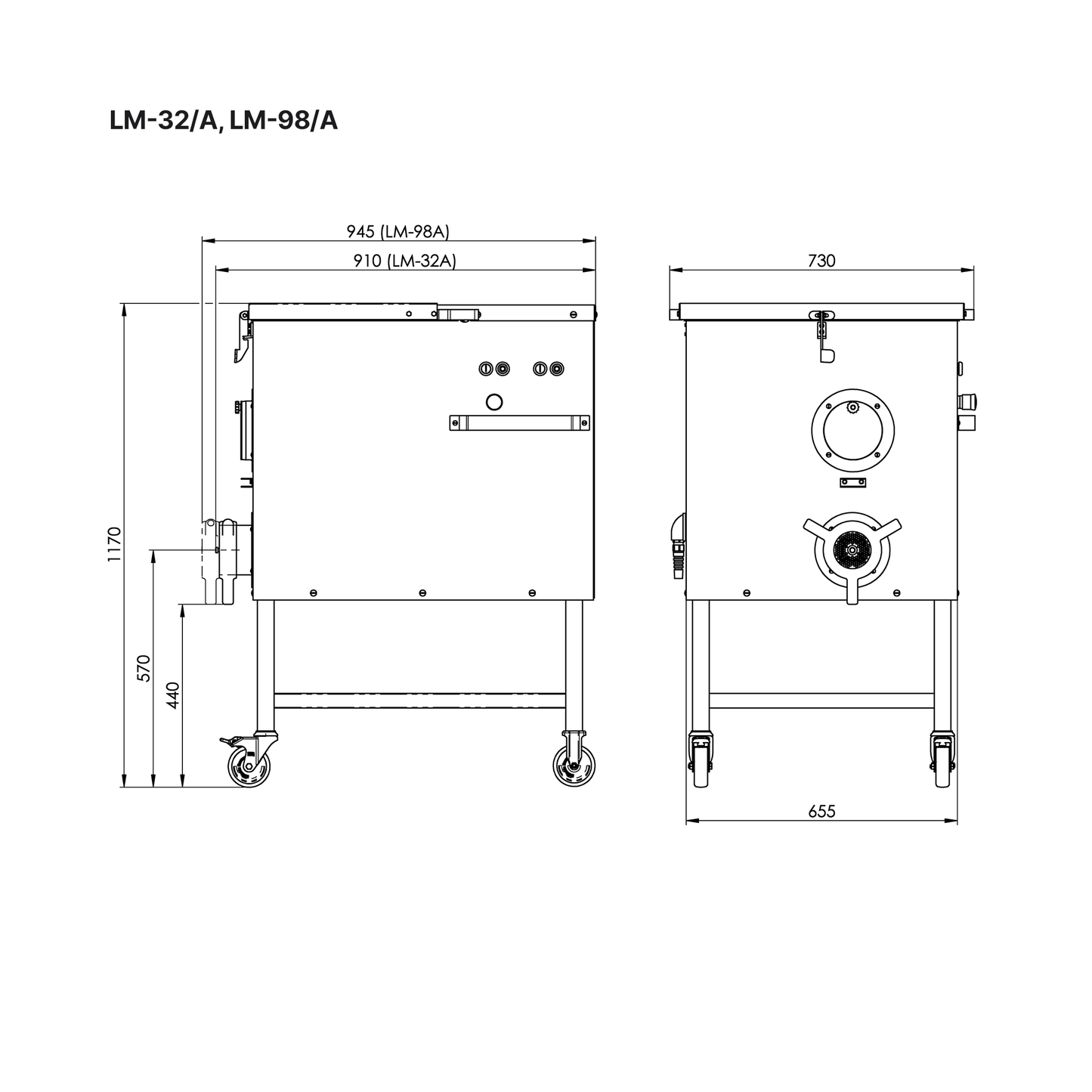 KT Automaattinen lihamylly LM-32/A