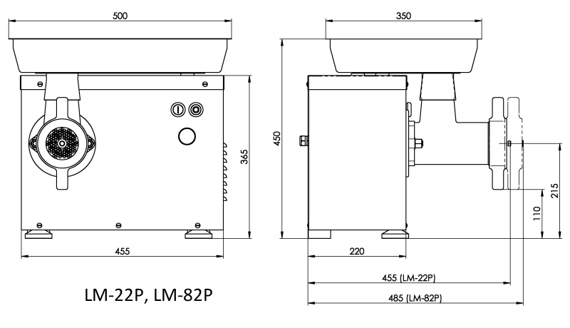 KT Lihamylly LM-22, 1-vaihe jalkakytkimellä
