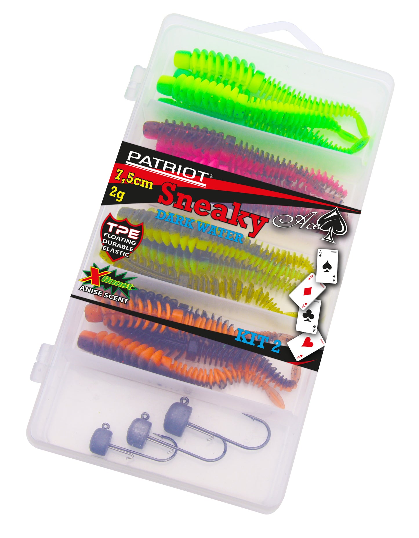 Patriot Sneaky 7,5cm NED lajitelmat 16+3kpl. Kaksi eri sarjaa