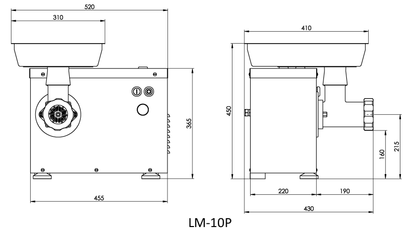 KT Lihamylly LM-10, 3-vaihe jalkakytkimellä