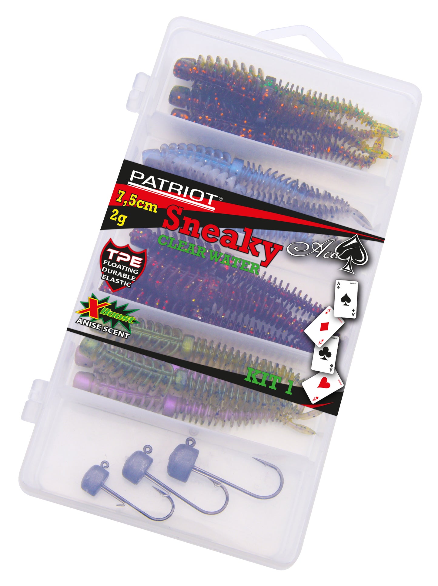 Patriot Sneaky 7,5cm NED lajitelmat 16+3kpl. Kaksi eri sarjaa