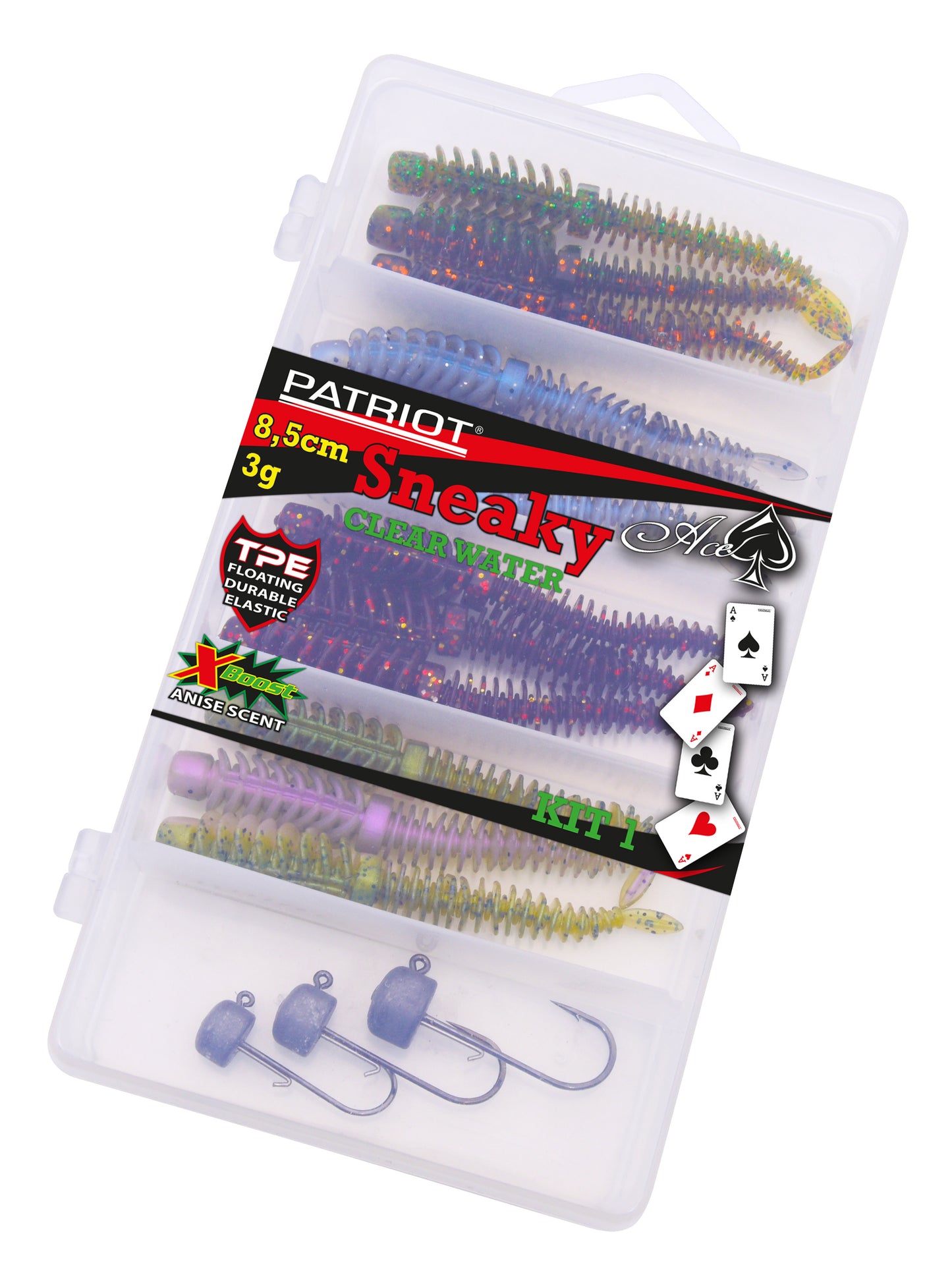 Patriot Sneaky 8,5cm NED lajitelmat 12+3kpl. Kaksi eri sarjaa