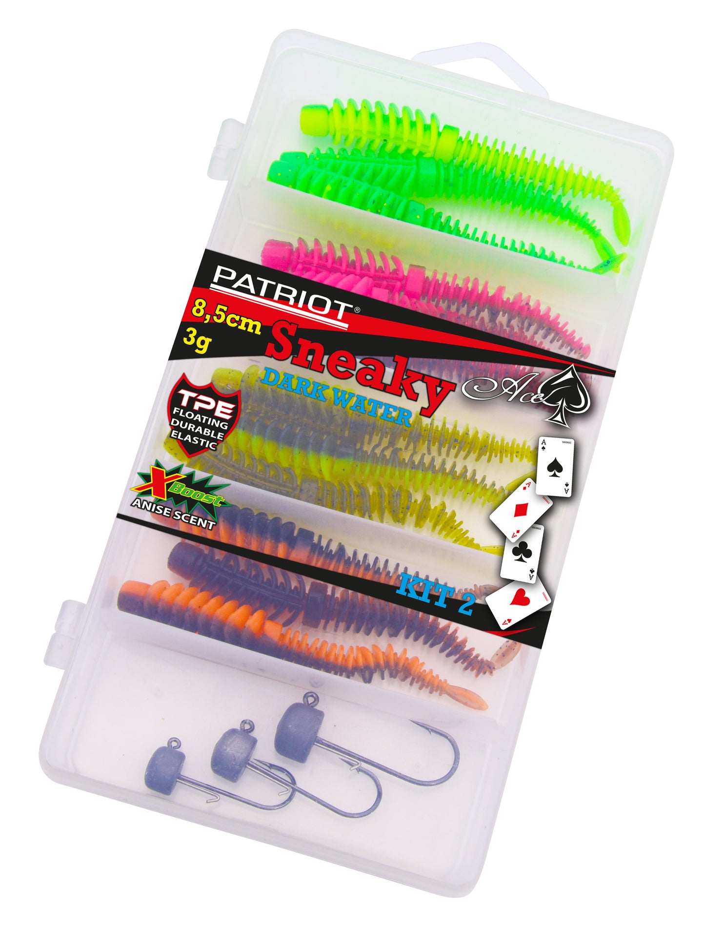 Patriot Sneaky 8,5cm NED lajitelmat 12+3kpl. Kaksi eri sarjaa