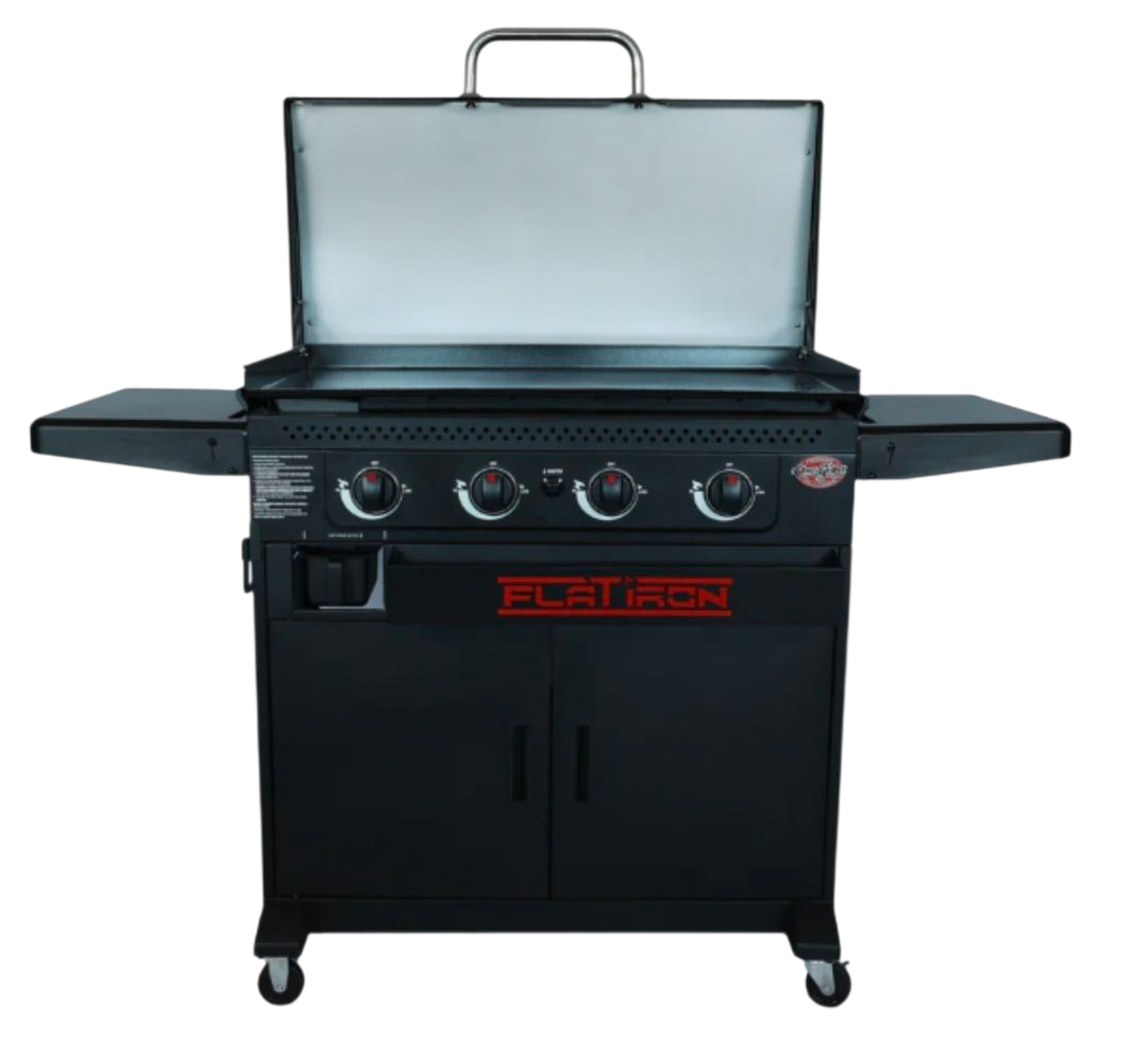 Char-Griller® Flat Iron™ Premium 4-polttimon kaasukäyttöinen parilagrilli. Ilmainen toimitus!