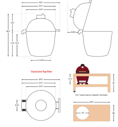 Kamado Joe Classic I. Ilmainen toimitus!